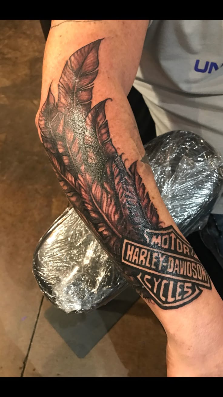Pin by Frank Jozwiak on tattoos ideas | Harley tattoos, Wing tattoo men,  Wolf tattoo sleeve