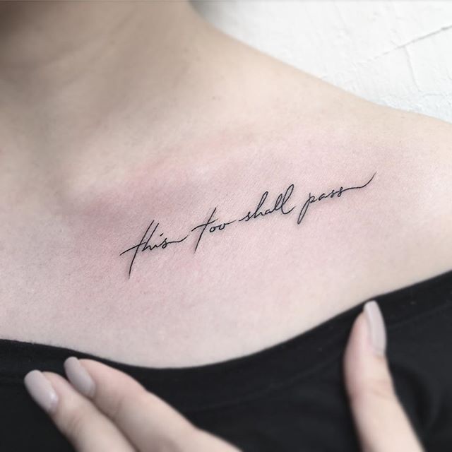 60 Collarbone Quote Tattoos That Are as Meaningful as They Are Sexy