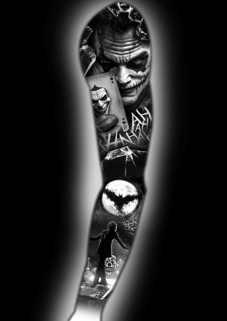 Joker Full Sleeve Tattoo design