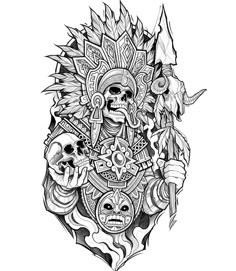 59 Mexican and Aztec Tattoos ideas in 2025 | aztec tattoos, aztec tattoo designs, aztec tattoo