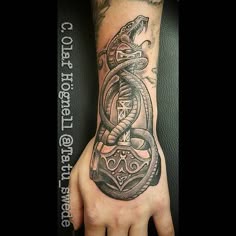 Discover 9 World Serpent Tattoo and Jormungandr Tattoo Ideas | mjolnir tattoo, norse mythology tattoo, scandinavian tattoo and more