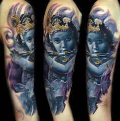 11 Krishna Tattoos ideas | krishna tattoo, tattoos, hindu tattoos