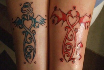 Pin by Adrienne Whitaker on Tattoos I Like | Good and evil tattoos, Evil  tattoos, Creative tattoos