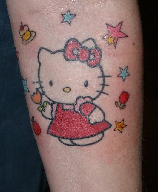 35+ Cute and Crazy Hello Kitty Tattoo Design Ideas