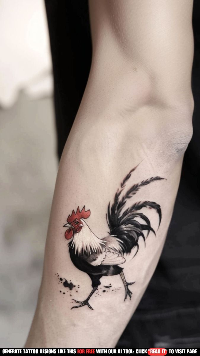 Rooster Tattoo Meaning and Design Ideas