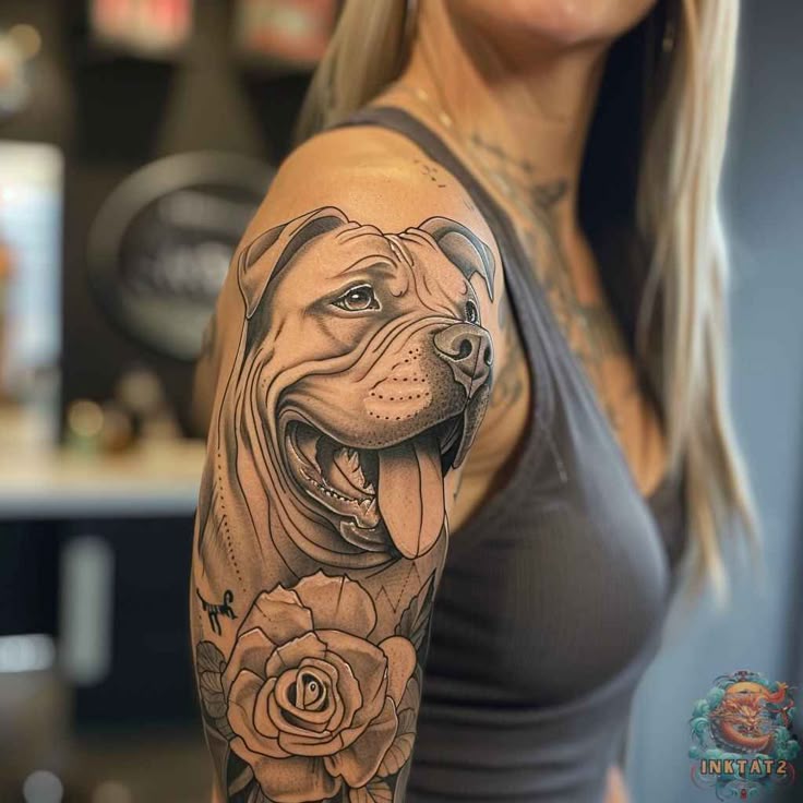 83 Pitbull Tattoo ideas | pitbull tattoo, pitbulls, canine art