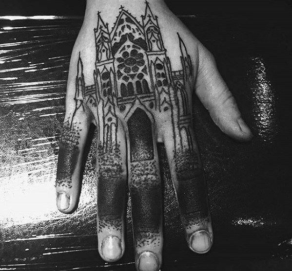 50 Cathedral Tattoo Designs for Men