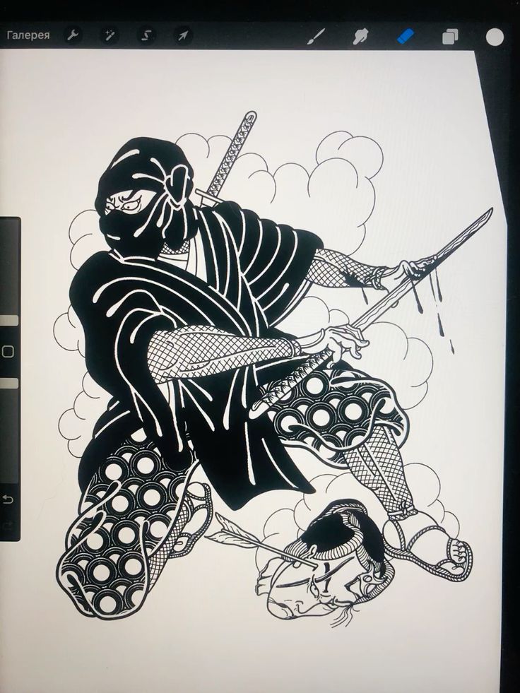 Ninja tattoo design