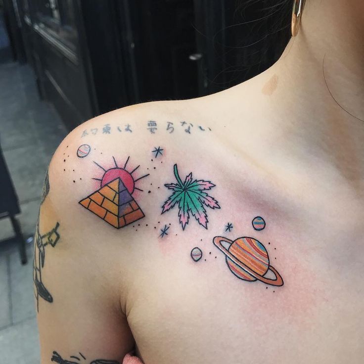 Weed Chest tattoo