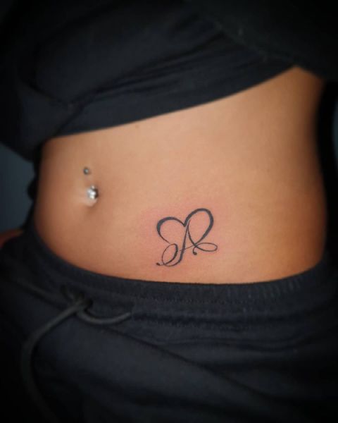 25 Beautiful A Letter Tattoo Designs and Ideas