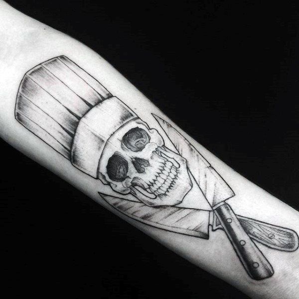60 Classic Chef Knife Tattoo Designs for Men