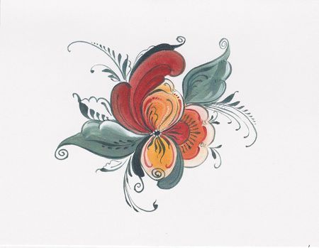 Discover the Beauty of Norwegian Rosemaling Tattoo