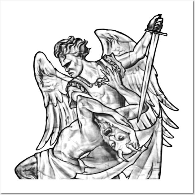 Prison Break Tattoo - Angel Vs Demon Poster