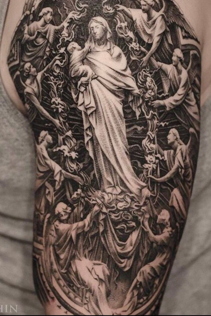 Pin by Laura Loffredo Leubner on Vincenzo | Catholic tattoos, Tattoos for  guys, Sleeve tattoos