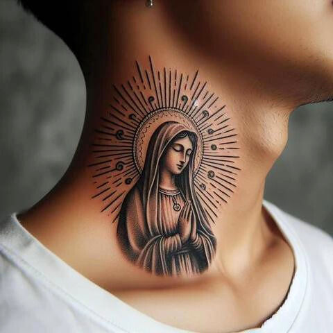 10+ Virgin Mary Tattoo Design Ideas & Placement!!
