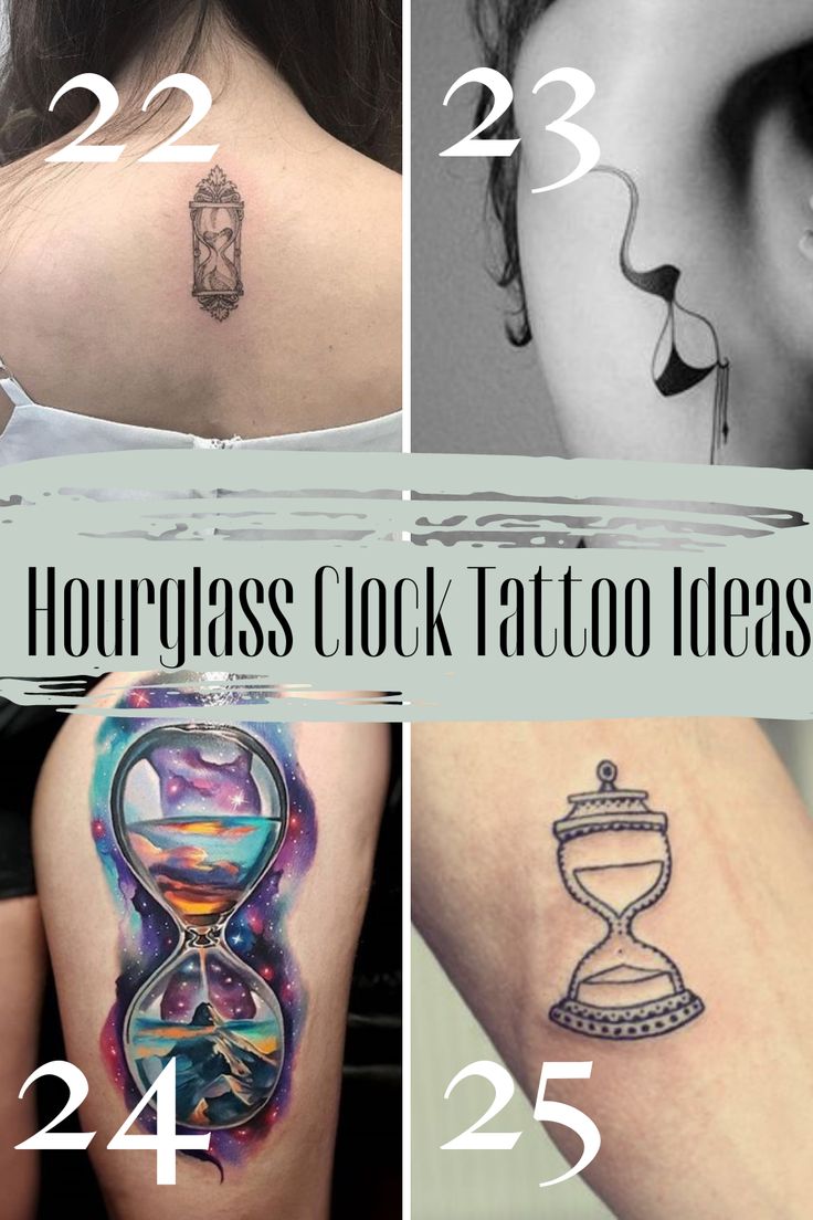 Creative Hourglass Tattoo Ideas for Men + Women