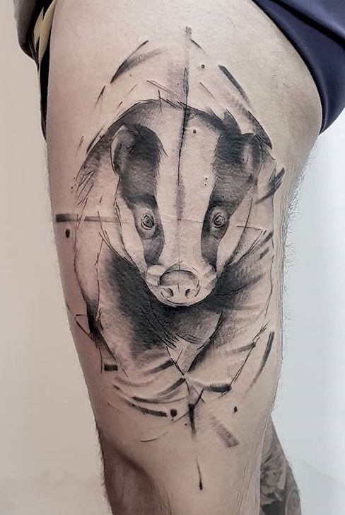 Dani Bastosz badger tattoo