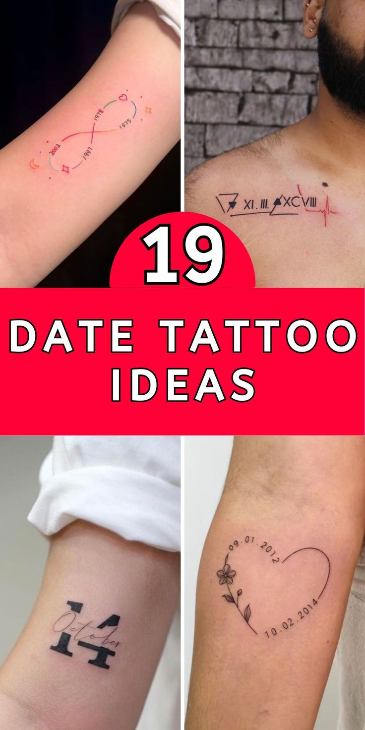 Date Tattoo Ideas for Men and Women: 19 Designs to Capture the Essence of  Special Moments