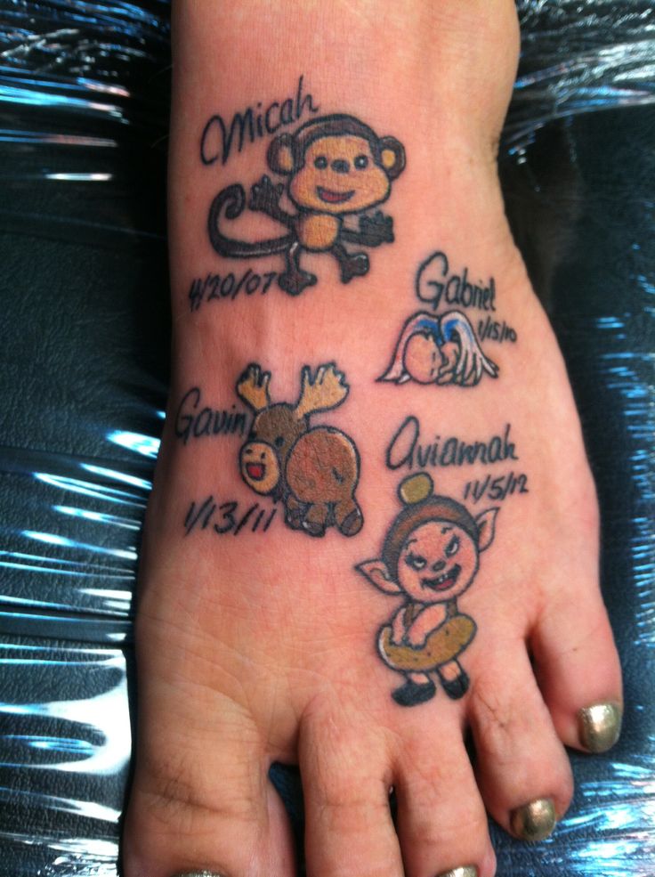 Small tattoos for grandchildren
