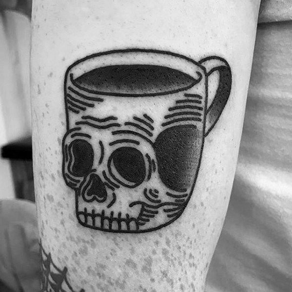 49 Fantastic Coffee Cup Tattoos Designs, Images & Ideas