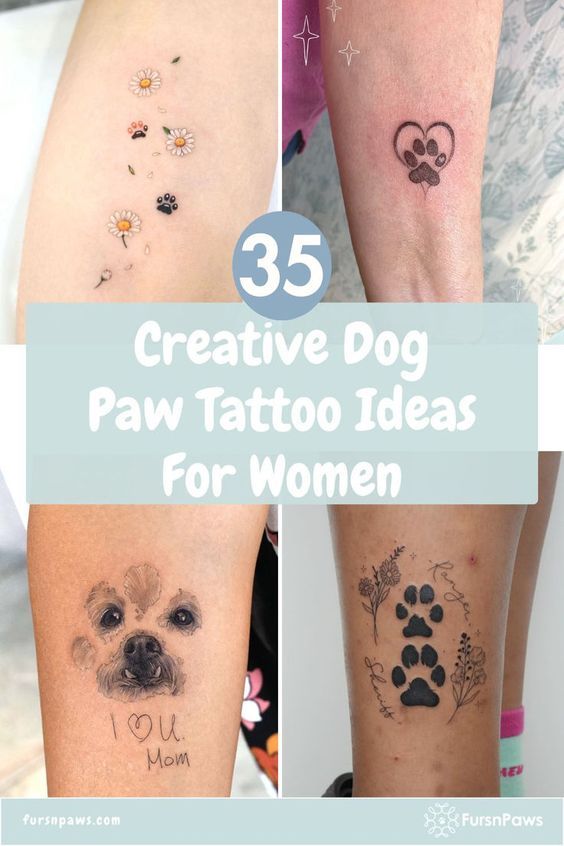 35 Dog Paw Tattoos For Women