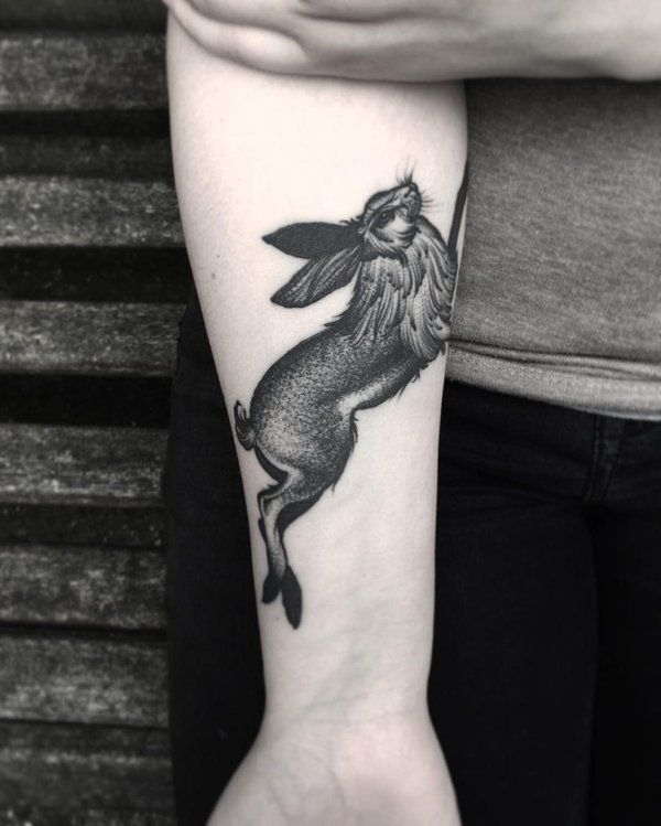 150 hare tattoo ideas to save today | hare, rabbit art, bunny art and more