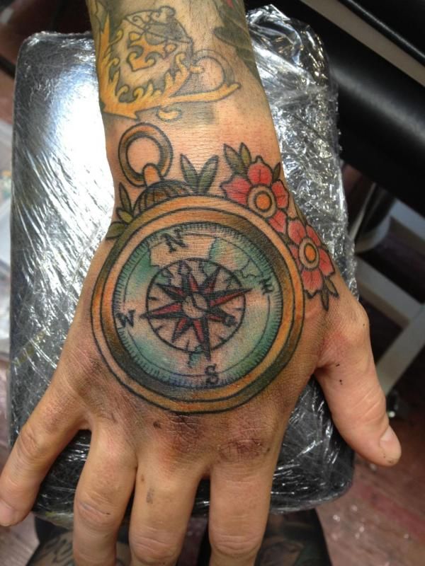 100 Awesome Compass Tattoo Designs | Art and Design