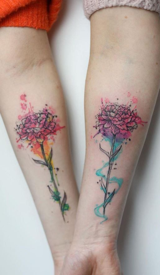 100 Unique and Meaningful Carnation Tattoos - Tattoo Me Now