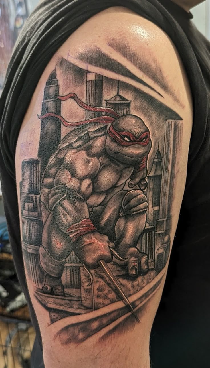 Ninja Turtle Tattoo TMNT Raphael