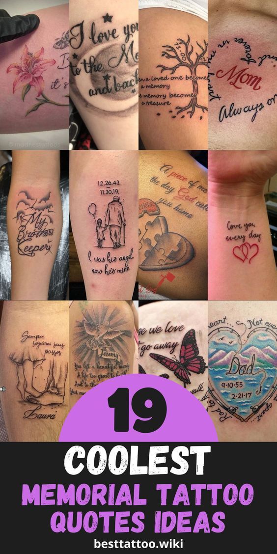 19 Unique Memorial Tattoo Quotes for Remembrance in 2025 – Loving Tributes  in Ink