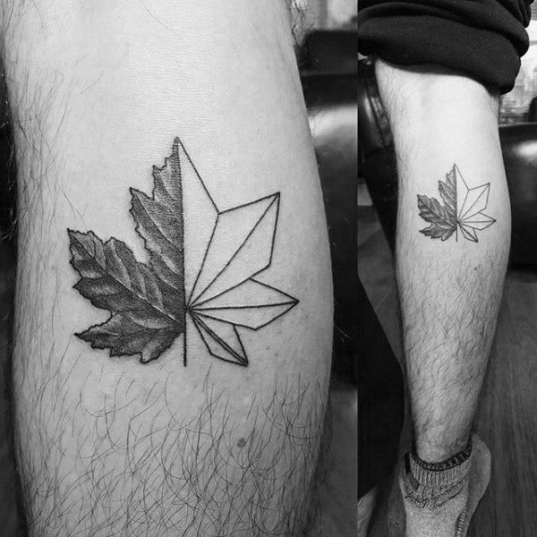 80 Creative Maple Leaf Tattoo Designs for Men