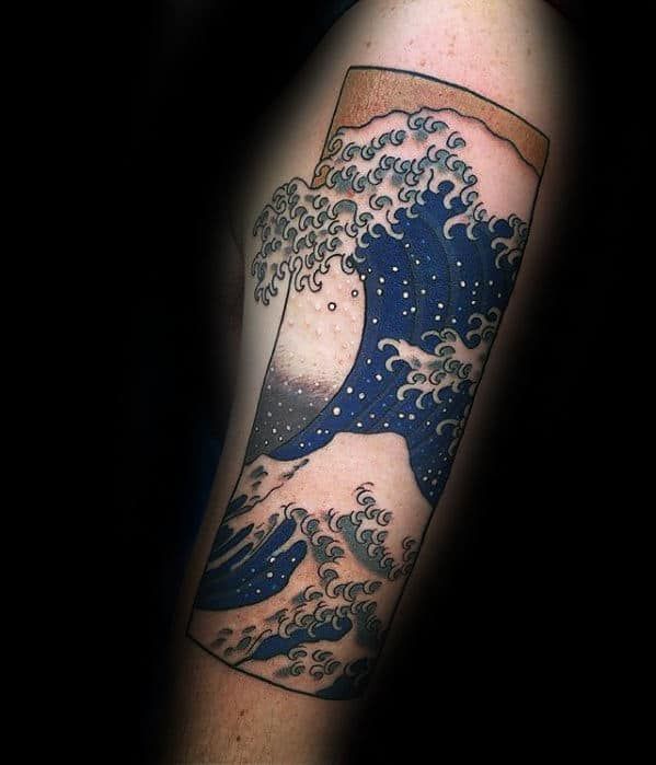 59 Cool Japanese Wave Tattoo Designs for Men