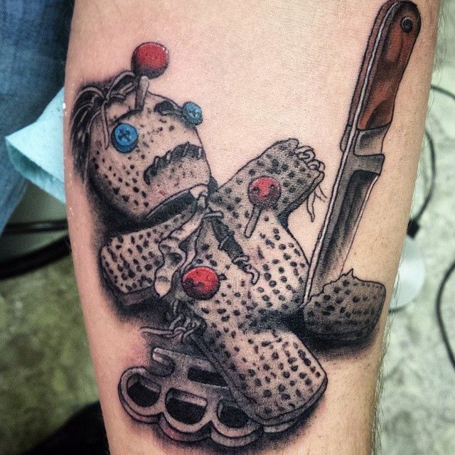 20 Magical Voodoo Tattoos - Dolls , Monkeys And Many Others Check more at  http://tattoo-journal.com/20-trilling-voodoo-tattoos/