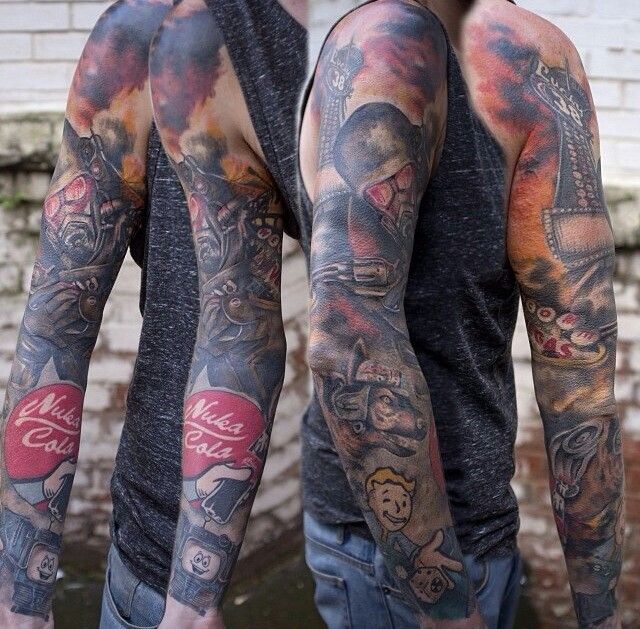 Pin by Sub Missiveness on Tattoo Sleeve | Fallout tattoo, Gaming tattoo, Video  game tattoos
