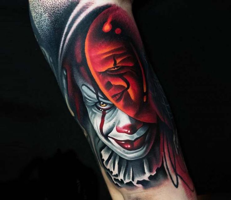 Pennywise clown tattoo by A.d. Pancho | Post 22836