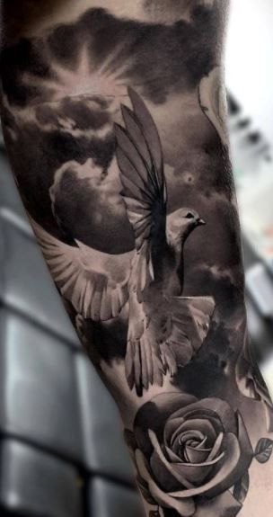 35 Lovely Dove Tattoos, Designs, Ideas & Meanings - Tattoo Me Now