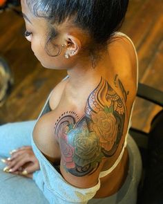 Tropical Island Tattoo Design