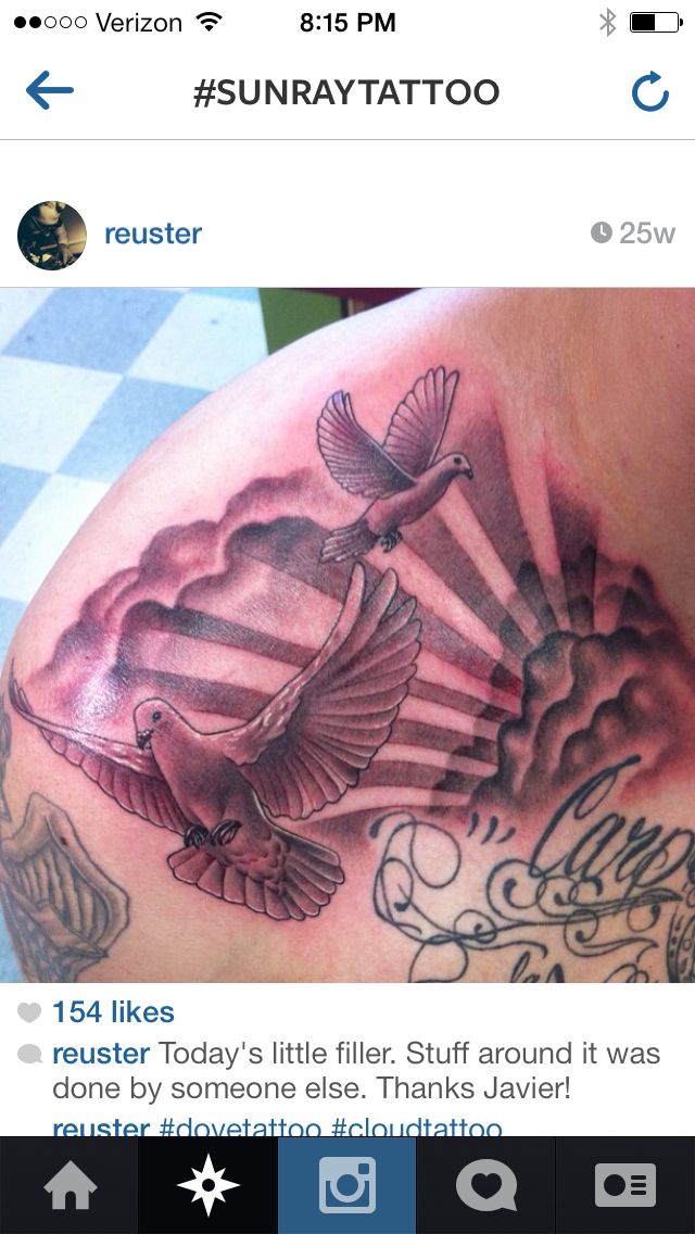 Sun rays tattoo