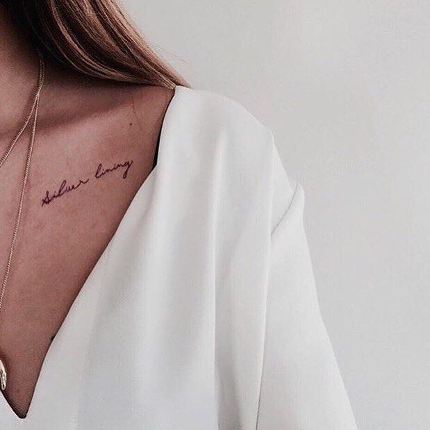 Silver lining tattoo ink | Pinterest: heymercedes