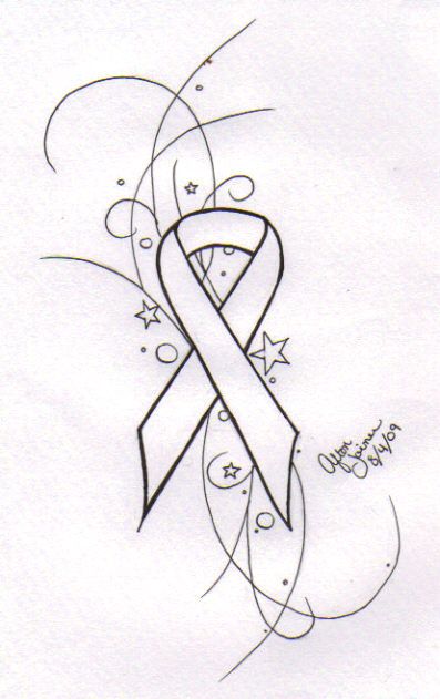 this is the tattoo i got in june (: in honor of several of those in my  family & those who lost the fight, but never gave up hope !