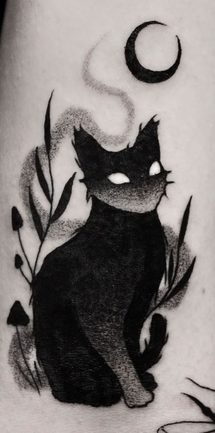 85 Bewitching Black Cat Tattoos - Tattoo Me Now