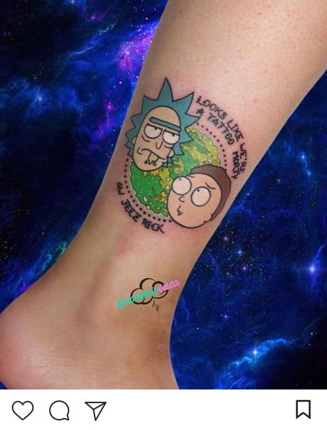 A cool Rick and Morty tattoo a friend of mine had done recently - Movie & TV