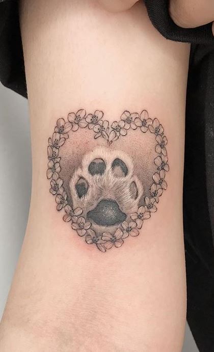 50 Adorable Dog Paw Tattoos and Ideas to Pay Homage to Your Furry Friend -  Tattoo Me Now