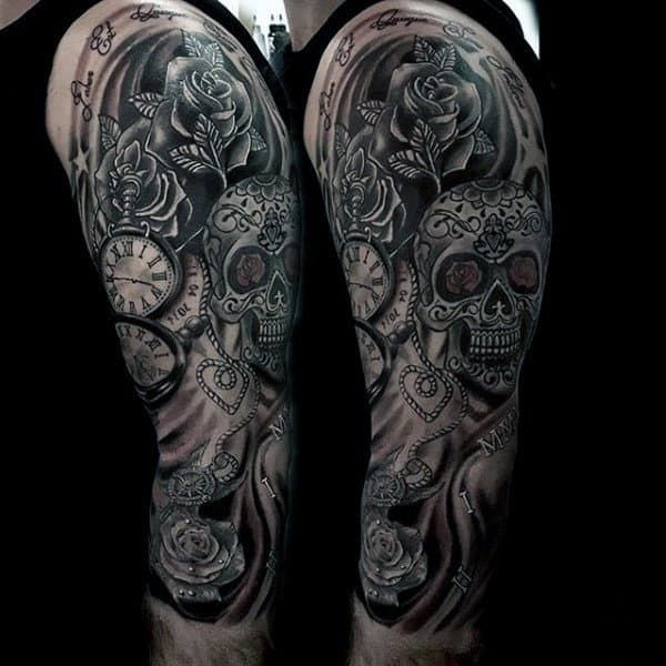 100 Stunning Sugar Skull Tattoo Designs for Men