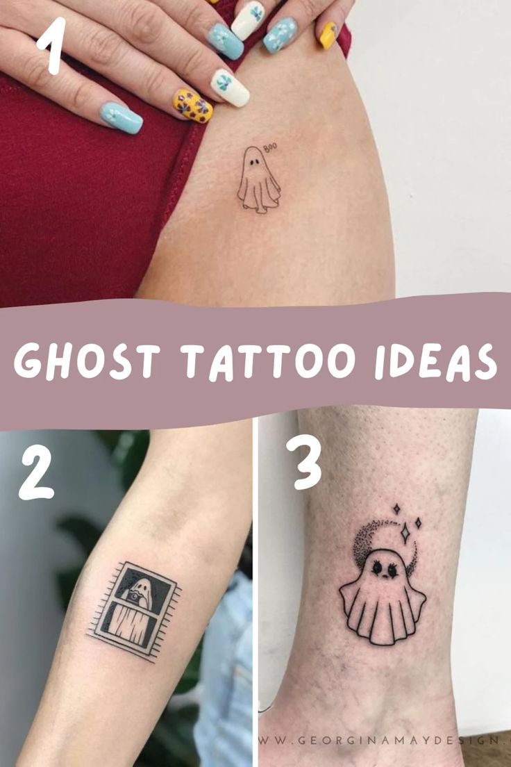 27 Ghost Tattoo Ideas {Cute + Spooky Designs}