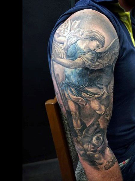 73 Amazing St Michael Tattoo Designs for Men