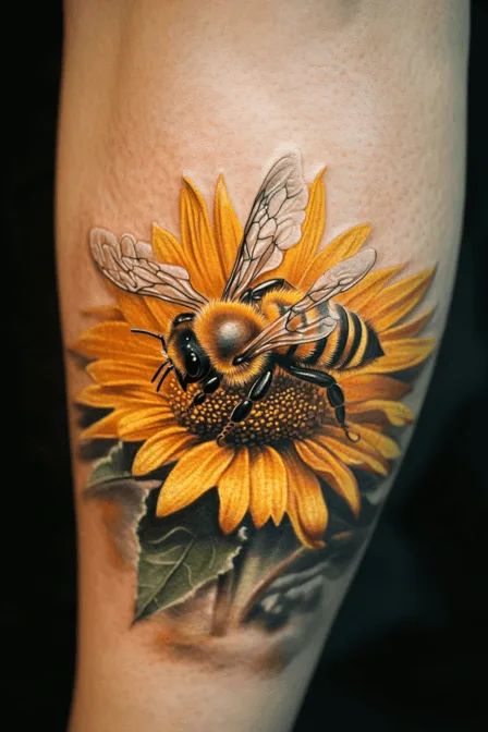 25+ Beautiful Realistic Honey Bee Tattoo Ideas for Inspiration