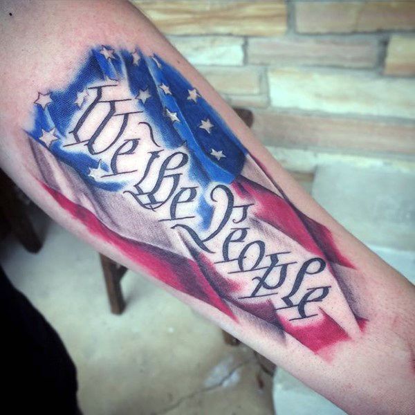 61 Epic We The People Tattoo Designs for Men