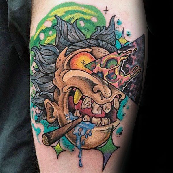 63 Epic Rick and Morty Tattoo Designs for Men