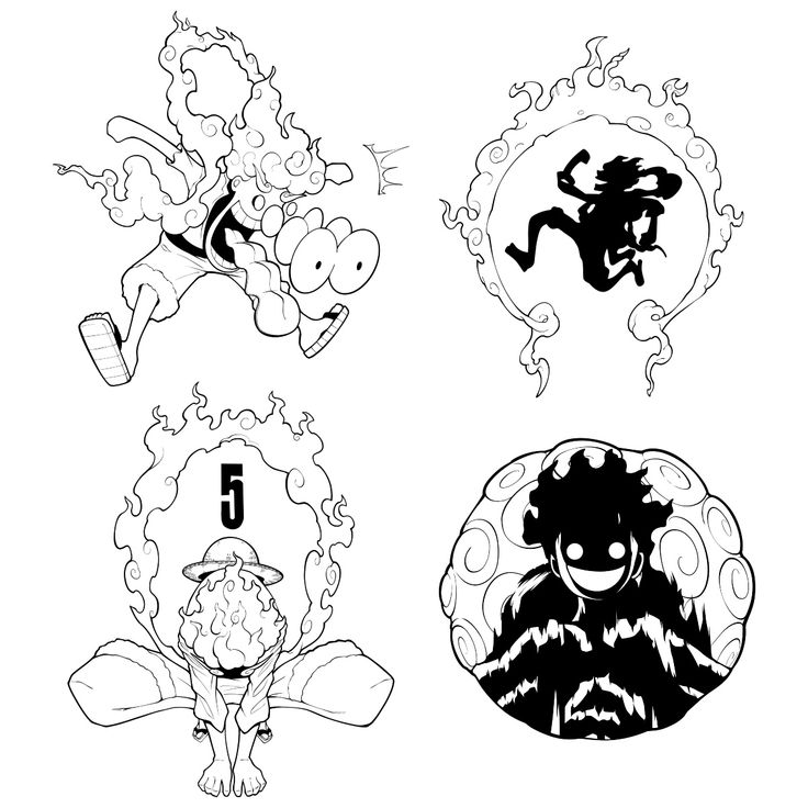 Luffy Gear 5 One Piece Tattoo Ideas